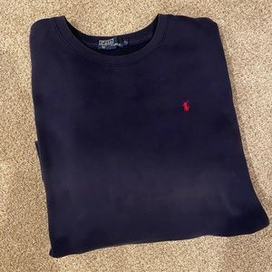 POLO Ralph Lauren Men’s XL Sweatshirt Navy Blue with Red Logo